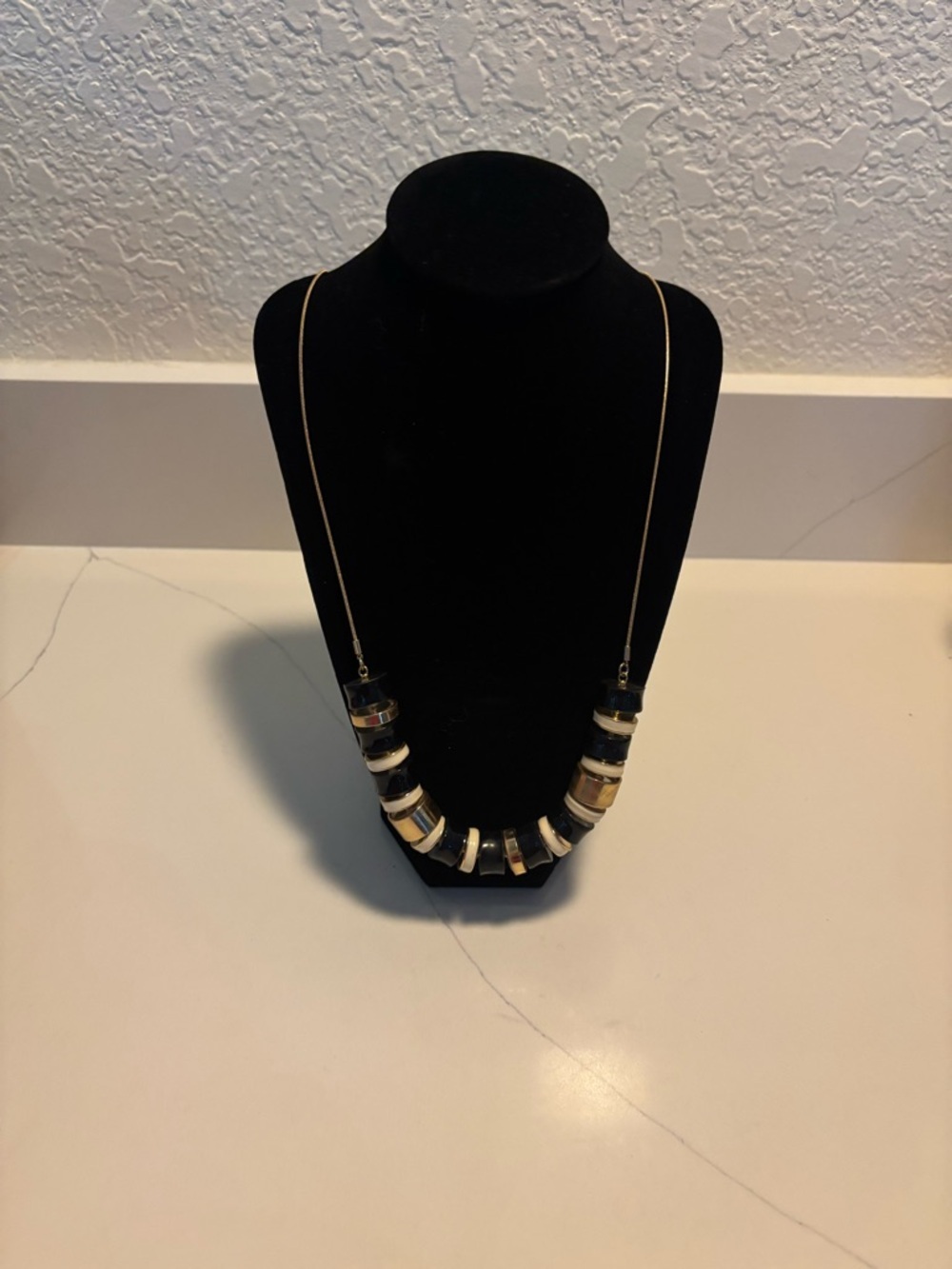 Kate Spade New York Gold and Black Layered Disc Necklace